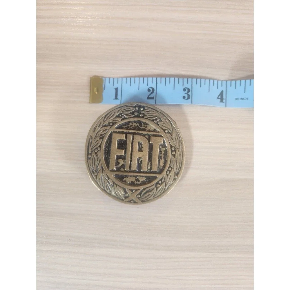 Fiat Belt Buckle Marked Solid Brass Vintage‎ Automobile Co. Vintage